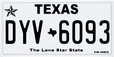 TX license plate DYV6093