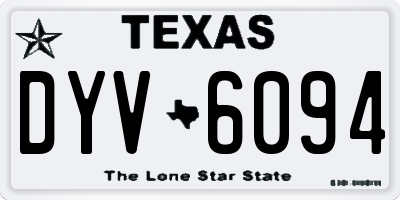 TX license plate DYV6094