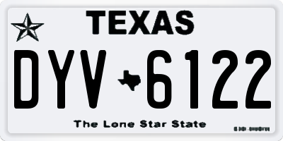 TX license plate DYV6122