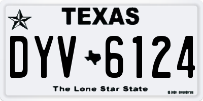 TX license plate DYV6124