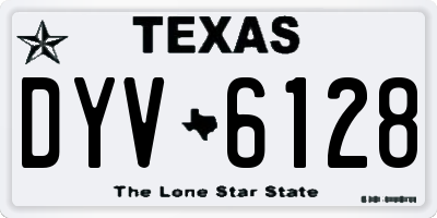 TX license plate DYV6128