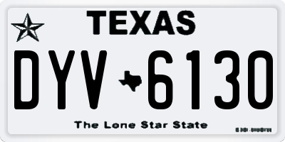 TX license plate DYV6130