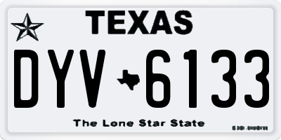TX license plate DYV6133