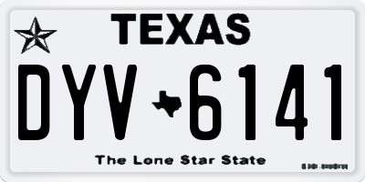 TX license plate DYV6141