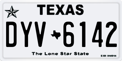 TX license plate DYV6142