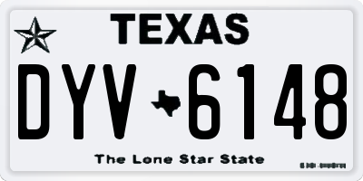 TX license plate DYV6148