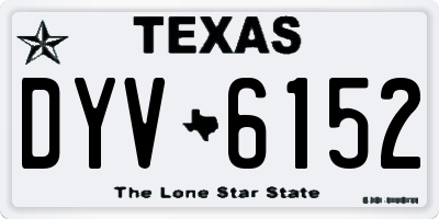 TX license plate DYV6152