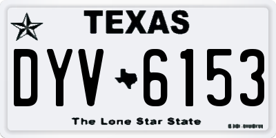 TX license plate DYV6153