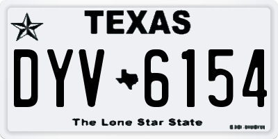 TX license plate DYV6154