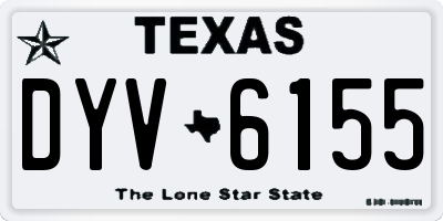 TX license plate DYV6155