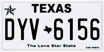 TX license plate DYV6156