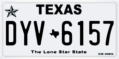 TX license plate DYV6157