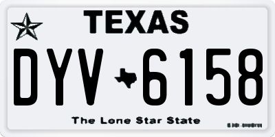 TX license plate DYV6158