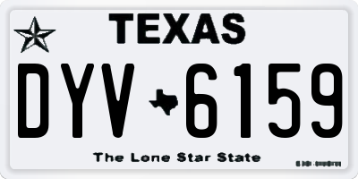 TX license plate DYV6159