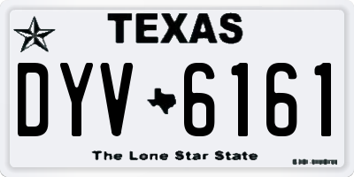 TX license plate DYV6161