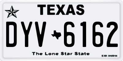 TX license plate DYV6162