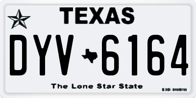 TX license plate DYV6164