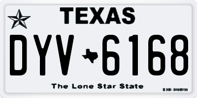 TX license plate DYV6168