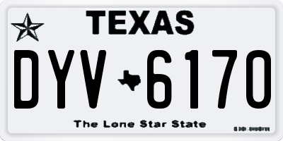 TX license plate DYV6170