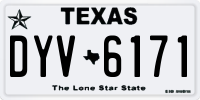 TX license plate DYV6171