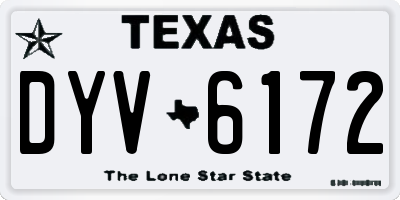 TX license plate DYV6172