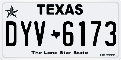 TX license plate DYV6173