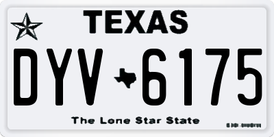 TX license plate DYV6175