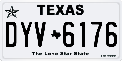 TX license plate DYV6176