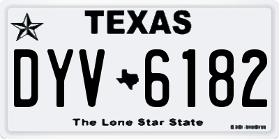 TX license plate DYV6182