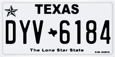 TX license plate DYV6184