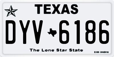 TX license plate DYV6186