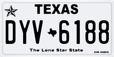 TX license plate DYV6188