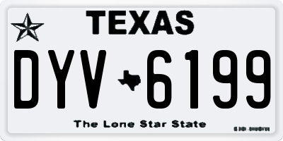 TX license plate DYV6199