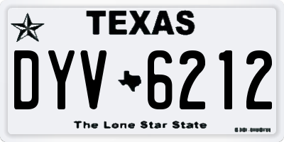 TX license plate DYV6212