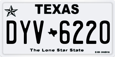 TX license plate DYV6220