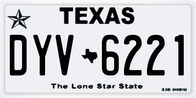 TX license plate DYV6221