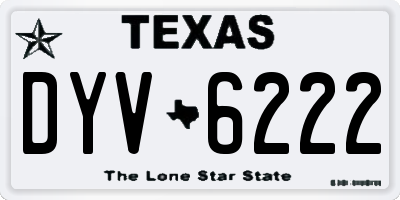 TX license plate DYV6222