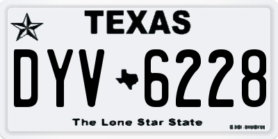 TX license plate DYV6228