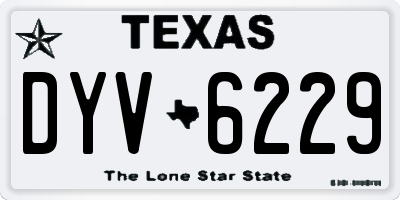 TX license plate DYV6229
