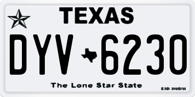 TX license plate DYV6230