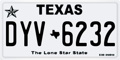 TX license plate DYV6232
