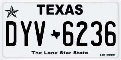 TX license plate DYV6236