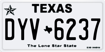 TX license plate DYV6237