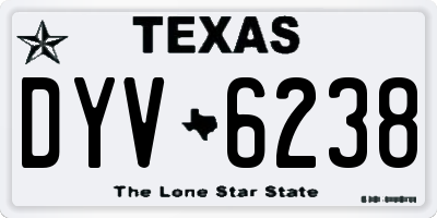 TX license plate DYV6238