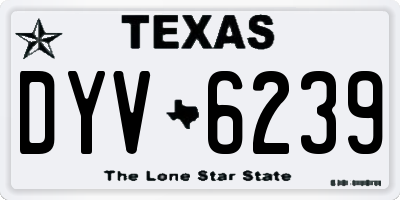TX license plate DYV6239