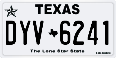 TX license plate DYV6241
