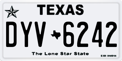 TX license plate DYV6242