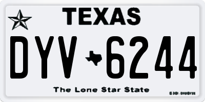 TX license plate DYV6244