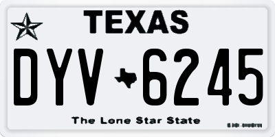 TX license plate DYV6245
