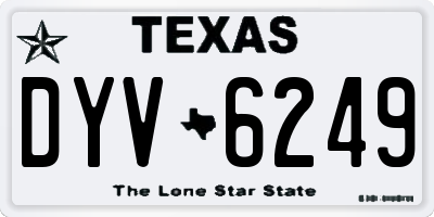 TX license plate DYV6249